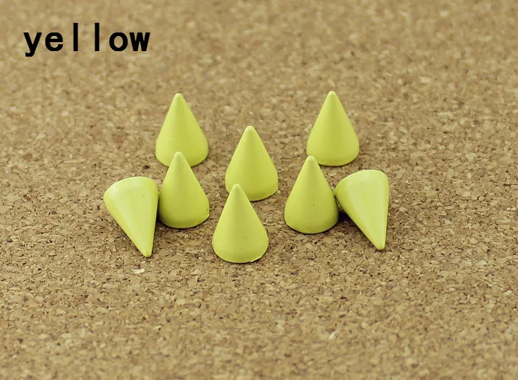 50sets 7*10mm Cone Colored Studs And Spikes For Clothes DIY Handcraft Garment Rivets For Leather Bag Shoes Tachuelas Ropa