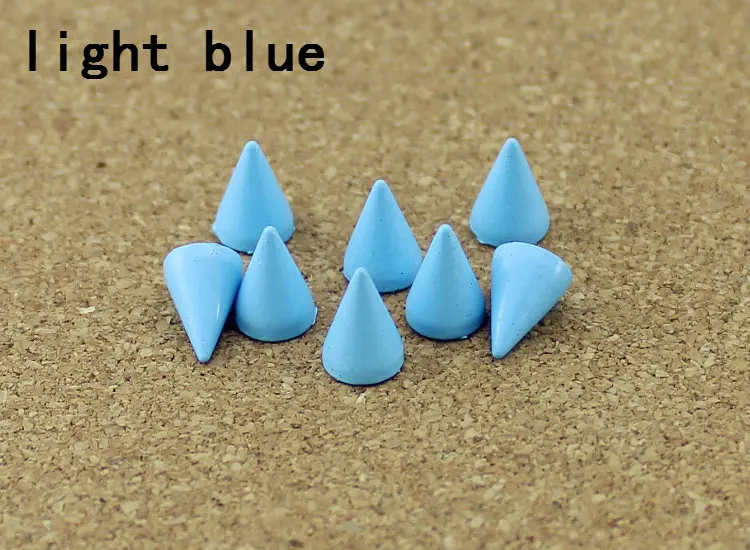 50sets 7*10mm Cone Colored Studs And Spikes For Clothes DIY Handcraft Garment Rivets For Leather Bag Shoes Tachuelas Ropa