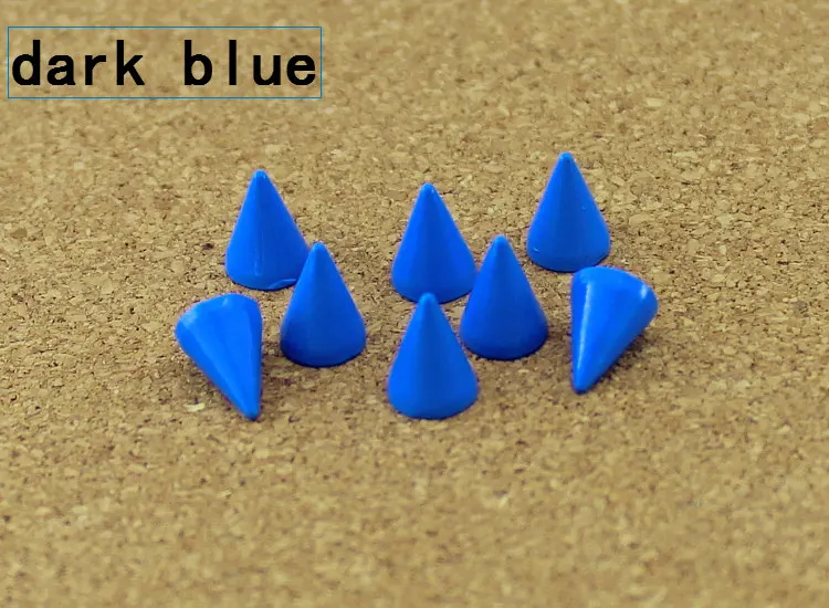 50sets 7*10mm Cone Colored Studs And Spikes For Clothes DIY Handcraft Garment Rivets For Leather Bag Shoes Tachuelas Ropa