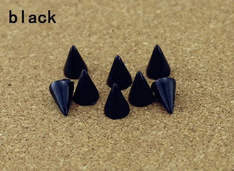 50sets 7*10mm Cone Colored Studs And Spikes For Clothes DIY Handcraft Garment Rivets For Leather Bag Shoes Tachuelas Ropa