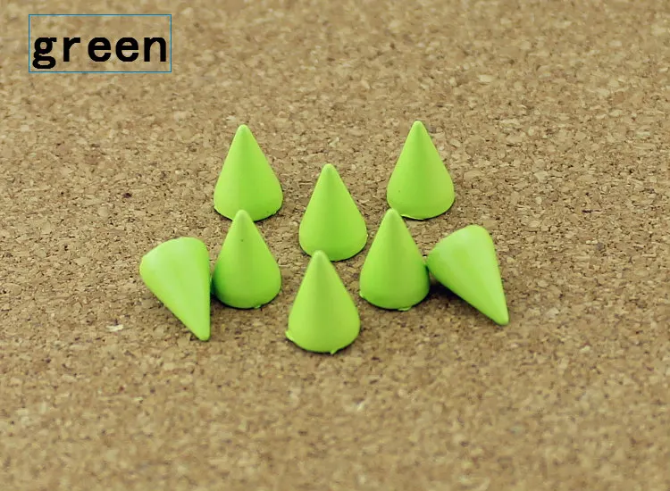 50sets 7*10mm Cone Colored Studs And Spikes For Clothes DIY Handcraft Garment Rivets For Leather Bag Shoes Tachuelas Ropa