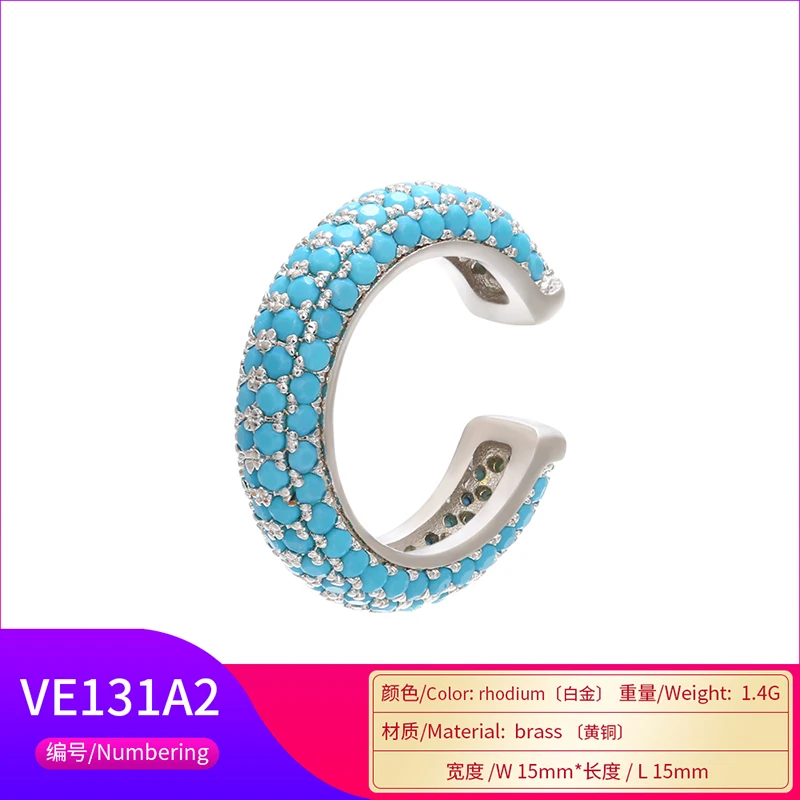 1Piece,15x15mm CZ Crystal Ear Cuff C-shaped/Star-Shaped Ear Clips Non-pierced Nickel-free Earrings for Women Jewelry:VE131