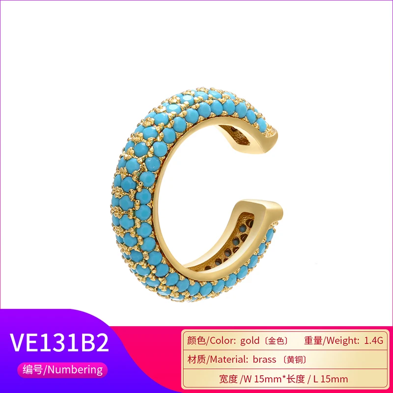 1Piece,15x15mm CZ Crystal Ear Cuff C-shaped/Star-Shaped Ear Clips Non-pierced Nickel-free Earrings for Women Jewelry:VE131