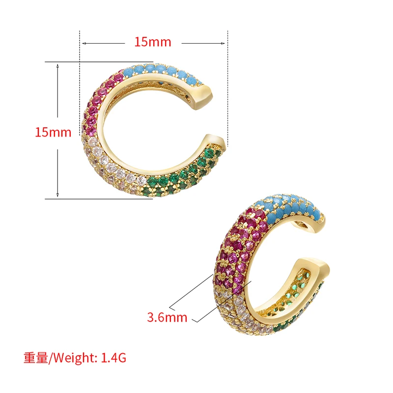 1Piece,15x15mm CZ Crystal Ear Cuff C-shaped/Star-Shaped Ear Clips Non-pierced Nickel-free Earrings for Women Jewelry:VE131
