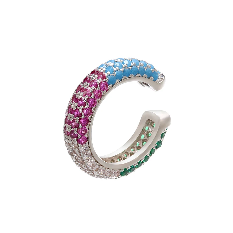 1Piece,15x15mm CZ Crystal Ear Cuff C-shaped/Star-Shaped Ear Clips Non-pierced Nickel-free Earrings for Women Jewelry:VE131