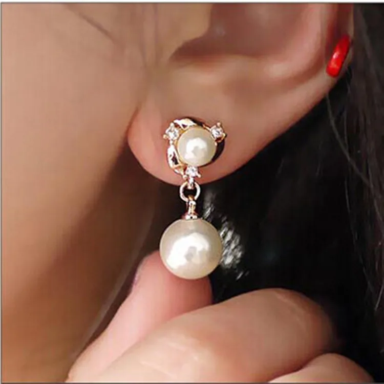 Glamour Earrings Sale Natural Freshwater Pearl Earrings Korean Fashion 2019 New Popular Pearl Women's Earrings Wholesale