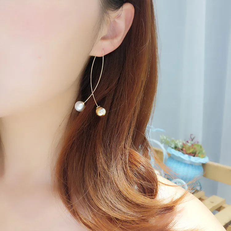 Glamour Earrings Sale Natural Freshwater Pearl Earrings Korean Fashion 2019 New Popular Pearl Women's Earrings Wholesale