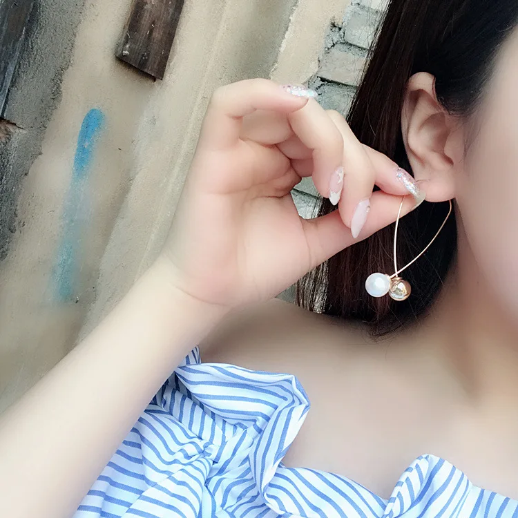 Glamour Earrings Sale Natural Freshwater Pearl Earrings Korean Fashion 2019 New Popular Pearl Women's Earrings Wholesale