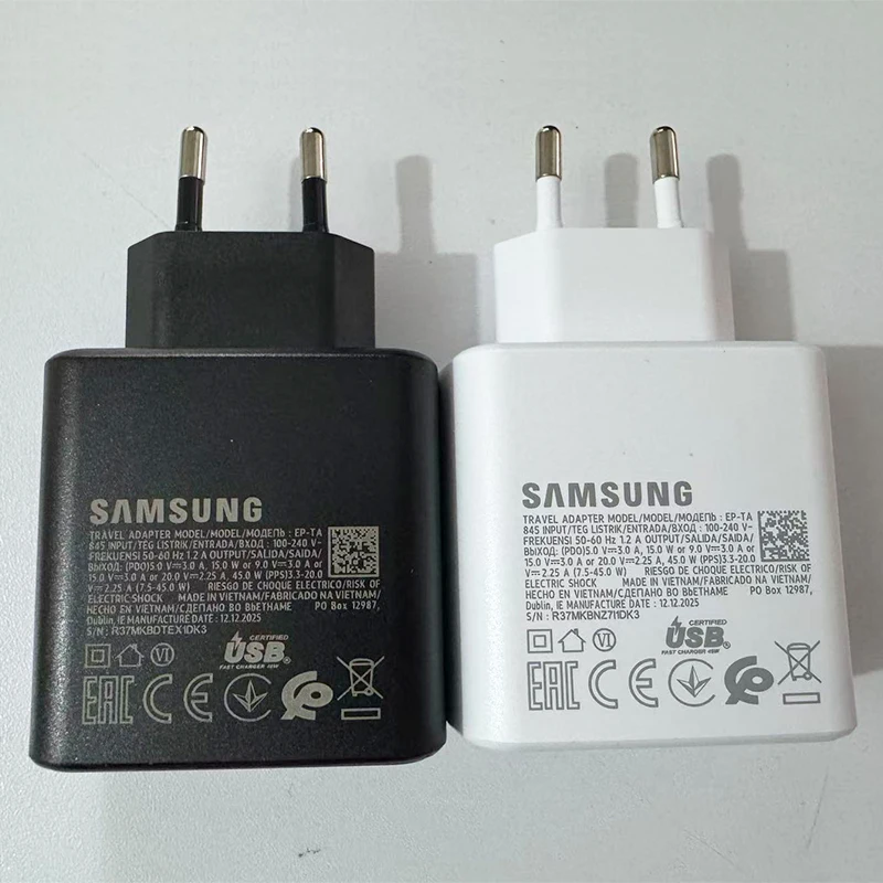 Samsung 45w Super Fast Charger PD Adapter EU US Type C Cargador For Galaxy S26 S25 FE S24 Ultra S23 Plus A55 A56 M55 Tab S11 S10