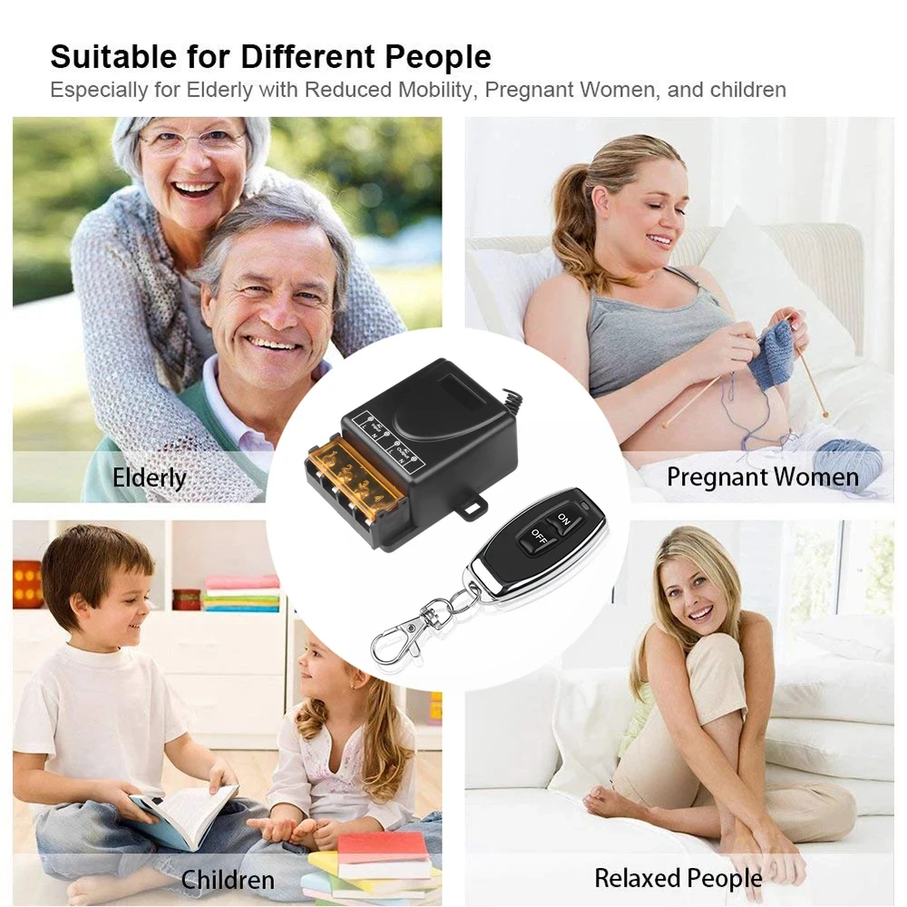 AC220V 433Mhz Remote Control Switch Hign Power On off Remote Control Transmitter for Water Pump Motor LED/Electric Appliance