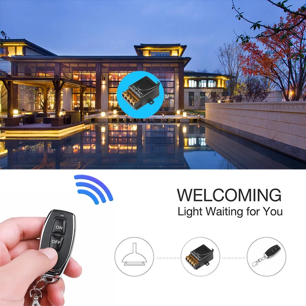 AC220V 433Mhz Remote Control Switch Hign Power On off Remote Control Transmitter for Water Pump Motor LED/Electric Appliance