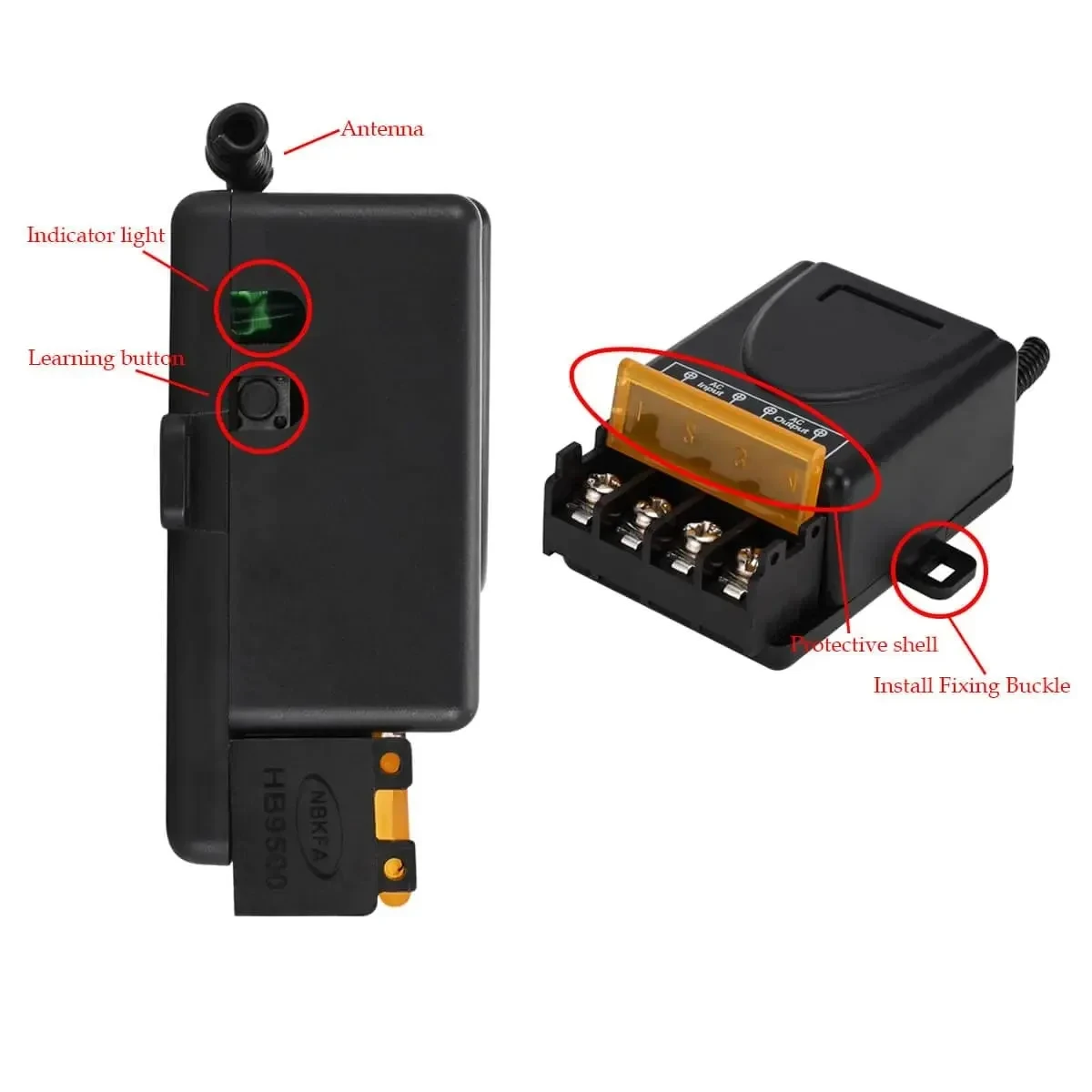 AC220V 433Mhz Remote Control Switch Hign Power On off Remote Control Transmitter for Water Pump Motor LED/Electric Appliance