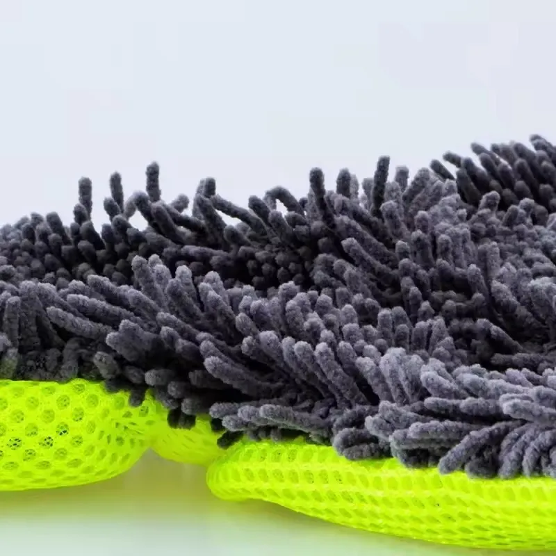 Car Wash Gloves Microfiber Wipe Car Sponge Scratch Free Car Wash Cleaning Coral Velvet Double-Sided Cleaning Tool