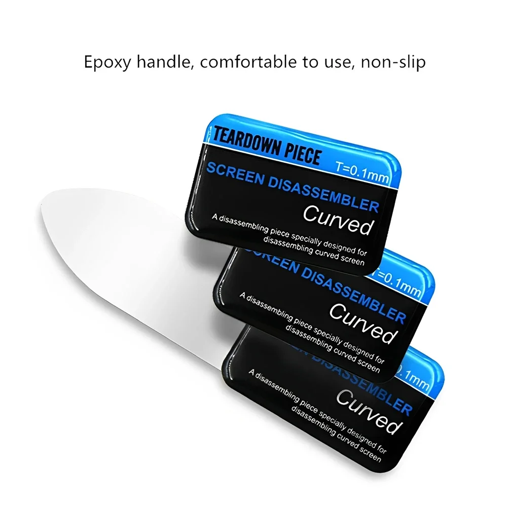 Mobile Phone Curved 1-5Pcs LCD Screen Spudger Opening Pry Card Tools Ultra Thin Flexible Mobile Phone Disassemble Steel Metal