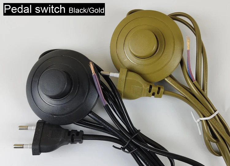 EU Plug With Switch Wire 1.7M Dimmer Black/White Lamp Cable For Table Lamp For Floor lamp 110-220V Electricity Wire US Plug