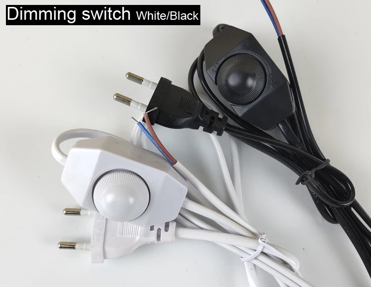 EU Plug With Switch Wire 1.7M Dimmer Black/White Lamp Cable For Table Lamp For Floor lamp 110-220V Electricity Wire US Plug