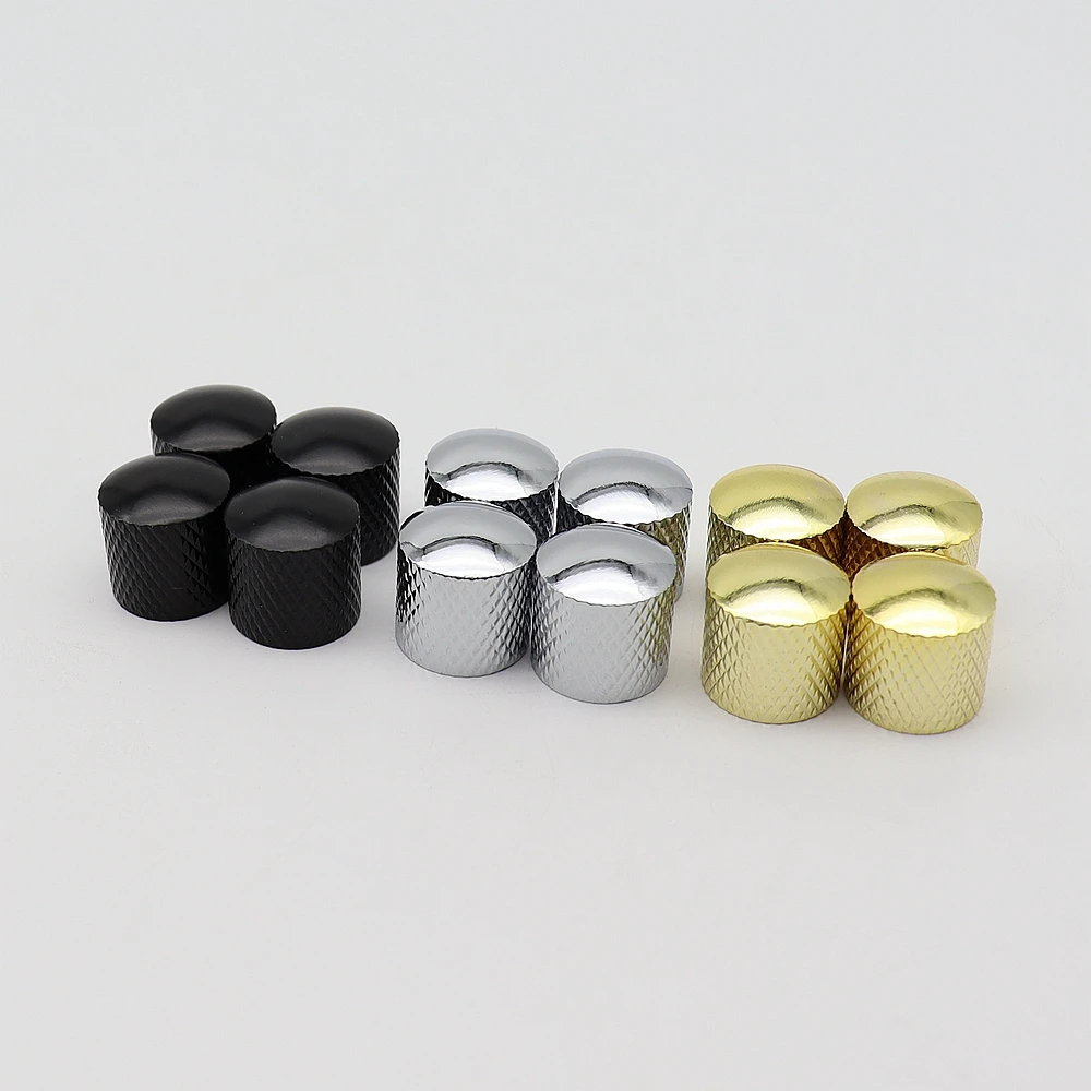 2pcs/4pcs 6mm Metal Dome Tone Guitar Volume Tone Knobs Potentiometer Control Knobs For Electric Guitar Bass