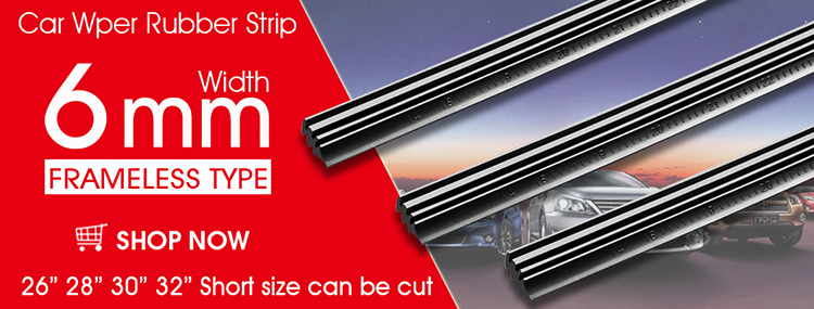 KAWOO Car Vehicle Insert Rubber Strip Wiper Blade (Refill) 8mm Soft 14" 16" 17" 18" 19" 20" 21" 22" 24" 26" 28" 1pcs Accessories