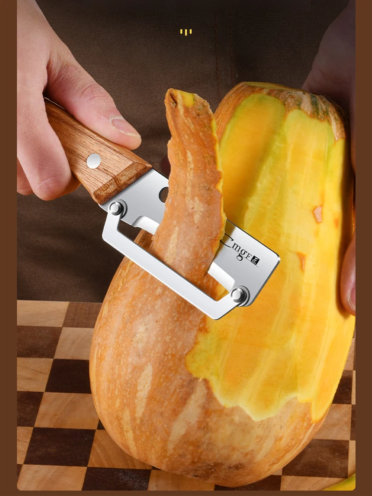 1/5pcs Stainless Steel Peeler Wooden Handle For Peeling Slicing Fruits Vegetables Smooth Operation Peeler Kitchen Accessories