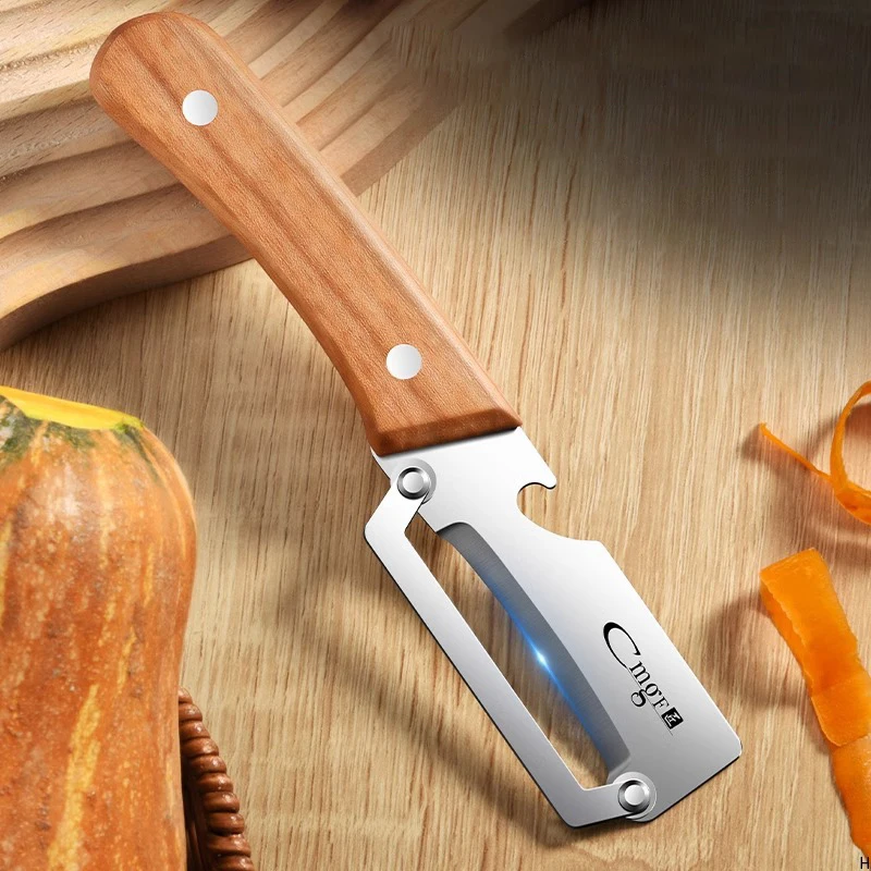 1/5pcs Stainless Steel Peeler Wooden Handle For Peeling Slicing Fruits Vegetables Smooth Operation Peeler Kitchen Accessories