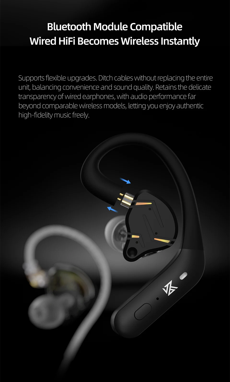 KZ ZST PRO X Dual Flagship Drivers In Ear Earphones Deeper Bass HiFi Headphones Dual-Driver Synergy Detachable Cable Headset