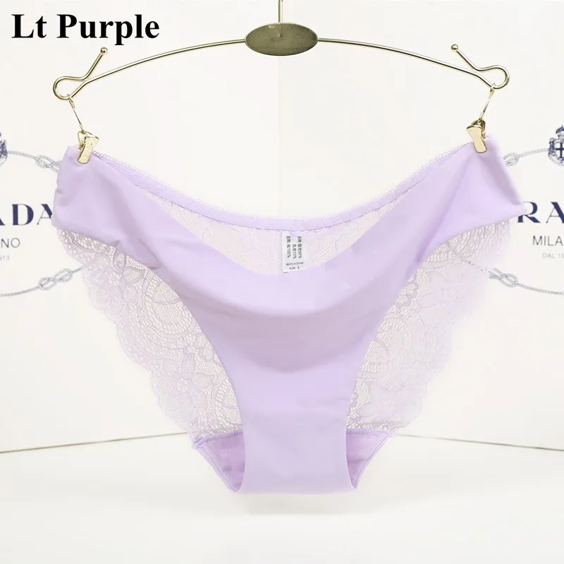 14 Colors Women's Invisible Underwear Spandex Crotch Intimate Women Sexy Lace Black Floral Panties Seamless Panty