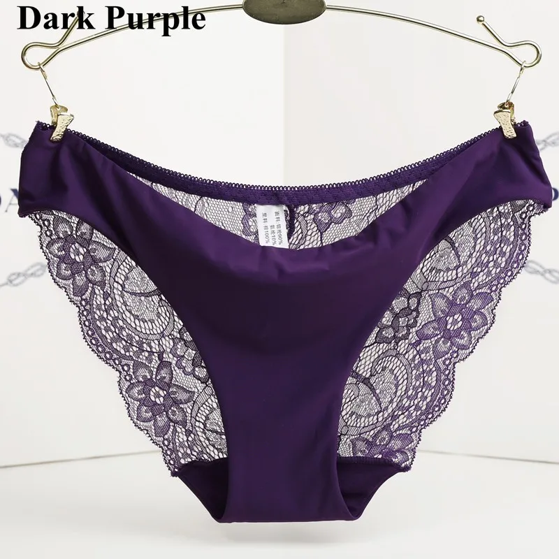 14 Colors Women's Invisible Underwear Spandex Crotch Intimate Women Sexy Lace Black Floral Panties Seamless Panty