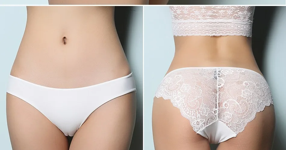 14 Colors Women's Invisible Underwear Spandex Crotch Intimate Women Sexy Lace Black Floral Panties Seamless Panty