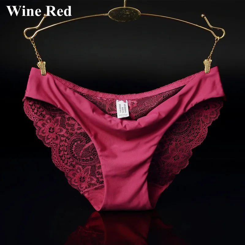 14 Colors Women's Invisible Underwear Spandex Crotch Intimate Women Sexy Lace Black Floral Panties Seamless Panty