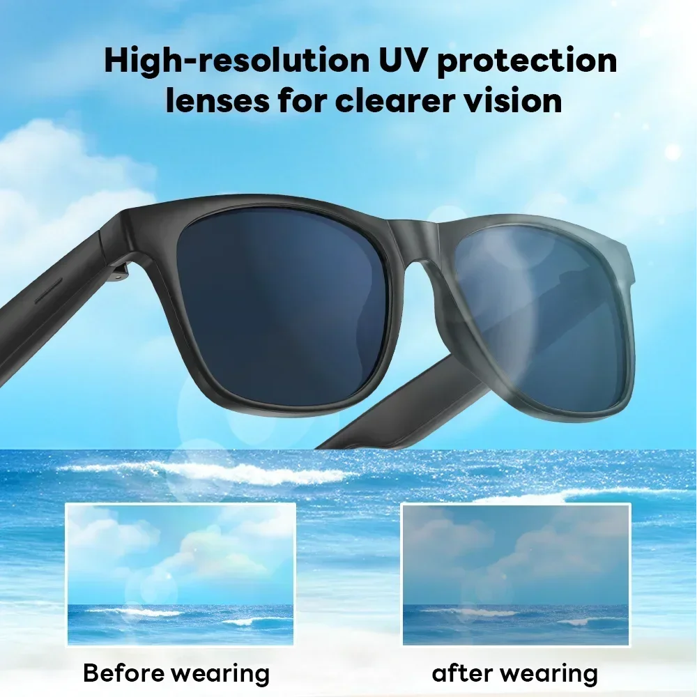 Lenovo AI 8K Smart Camera Glasses Remote Control Touch Photo Recording Voice Assistant Translator Wireless Bluetooth5.3 Sunglass