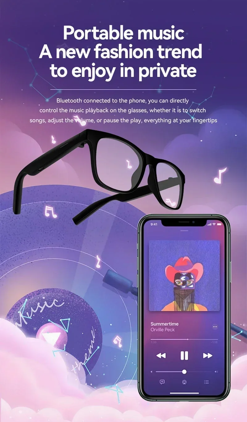 Lenovo AI 8K Smart Camera Glasses Remote Control Touch Photo Recording Voice Assistant Translator Wireless Bluetooth5.3 Sunglass