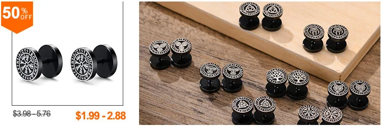 VNOX Cute Hoop Earrings for Men Punk Stainless Steel Huggie Small Earrings 4 Color