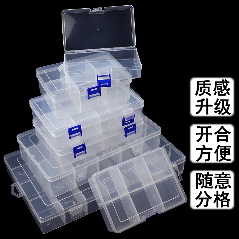 New 10 Slots Cells Colorful Portable Jewelry Tool Storage Box Container Ring Electronic Parts Screw Beads Organizer Plastic Case