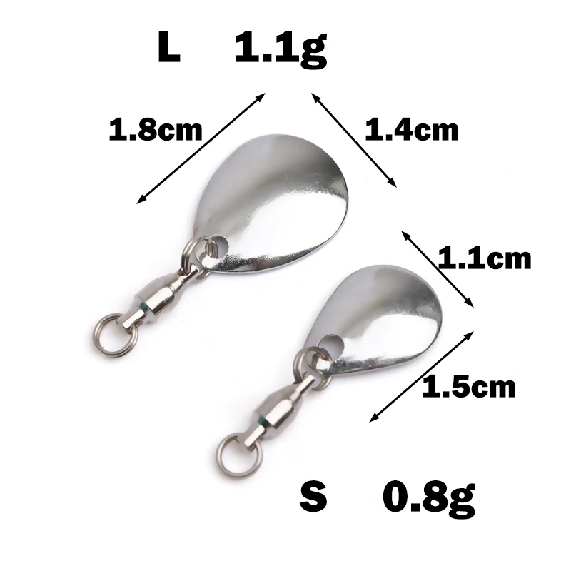 OUTKIT 6 Pcs/lot Lure DIY For Spinner Spoon Lures Frogs VIB Reflective Stainless Steel Sheet Noisy Spoons Fishing Accessories