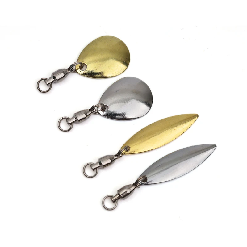 OUTKIT 6 Pcs/lot Lure DIY For Spinner Spoon Lures Frogs VIB Reflective Stainless Steel Sheet Noisy Spoons Fishing Accessories