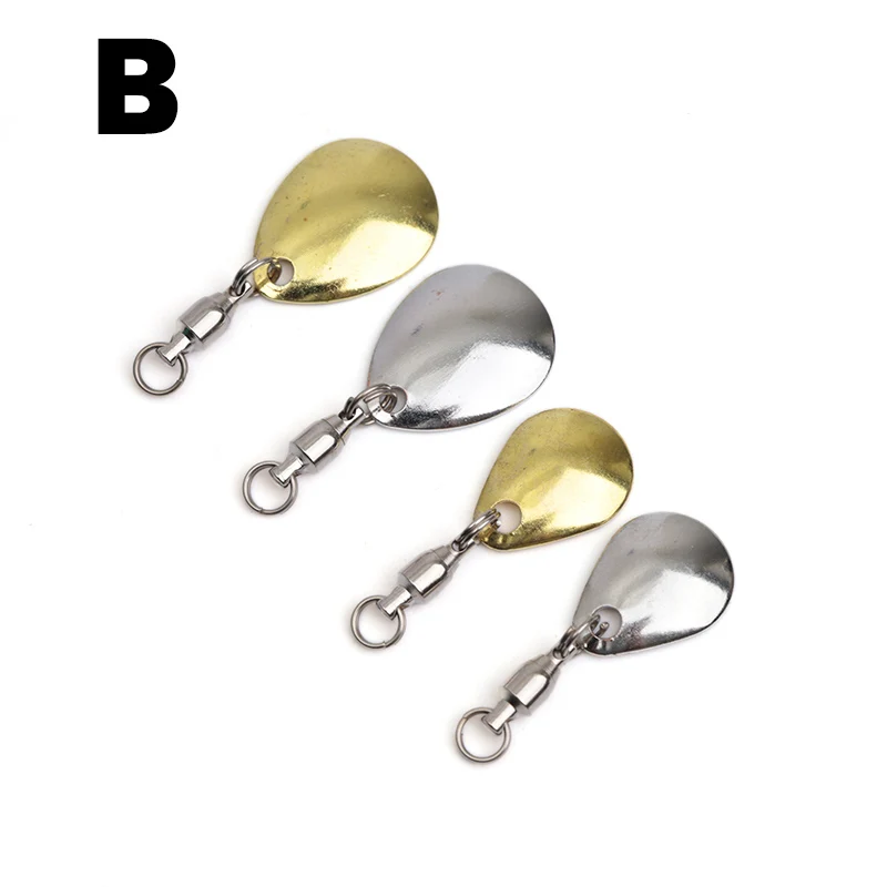 OUTKIT 6 Pcs/lot Lure DIY For Spinner Spoon Lures Frogs VIB Reflective Stainless Steel Sheet Noisy Spoons Fishing Accessories