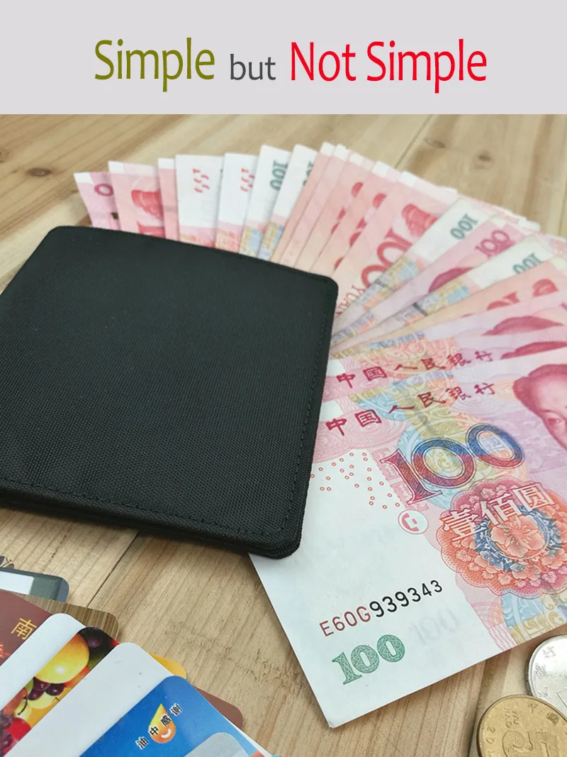 2023 Minimalist Slim Nylon Wallet For Men Women Slimline Ultra Thin Mini Small Male Female Zipper Coin Purse Compact Money Bag