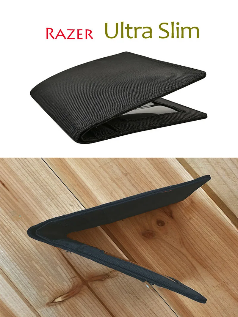 2023 Minimalist Slim Nylon Wallet For Men Women Slimline Ultra Thin Mini Small Male Female Zipper Coin Purse Compact Money Bag