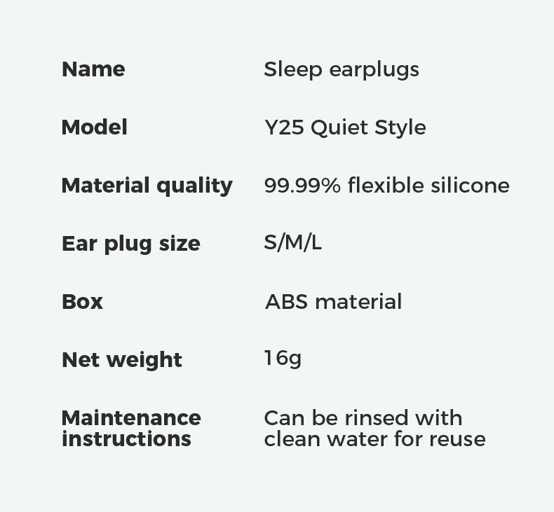 Silicone Ear Plugs for Sleeping 25dB Noise Cancelling Hearing Protection Reusable Earplugs for Sleep Focus Concerts Work Study
