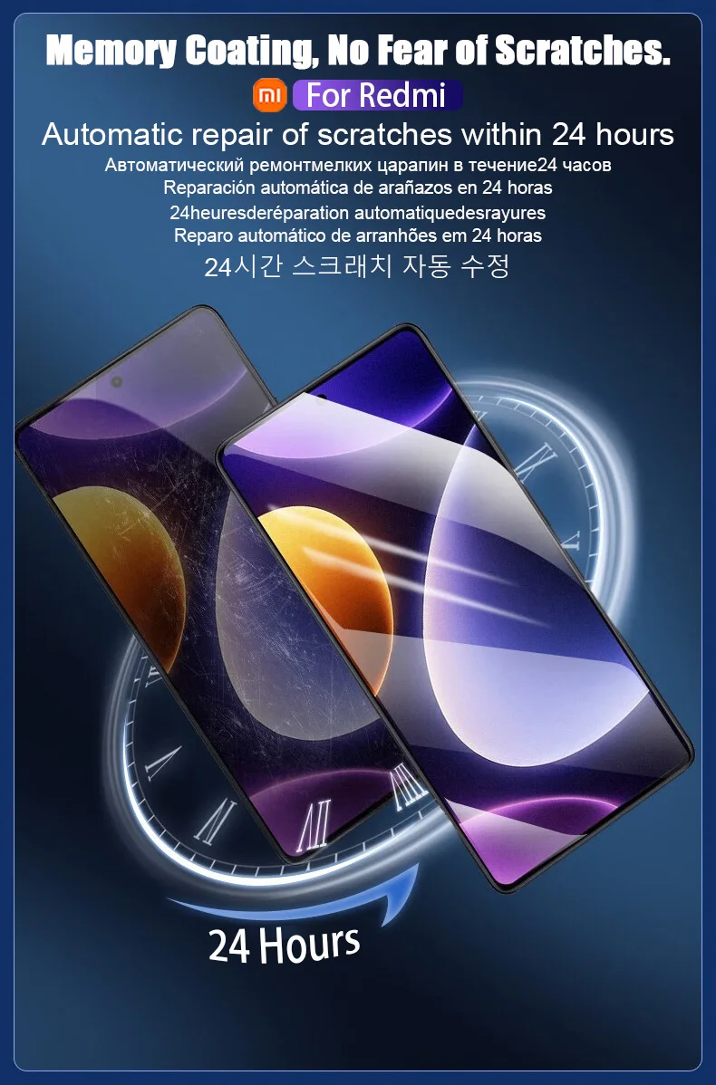 5Pcs HD Hydrogel Film For Xiaomi POCO X7 F6 F5 X5 X6 X3 Pro NFC Screen Protector Poco X4 M5S M4 M6 F4 F3 GT X7 Pro 5G Not Glass