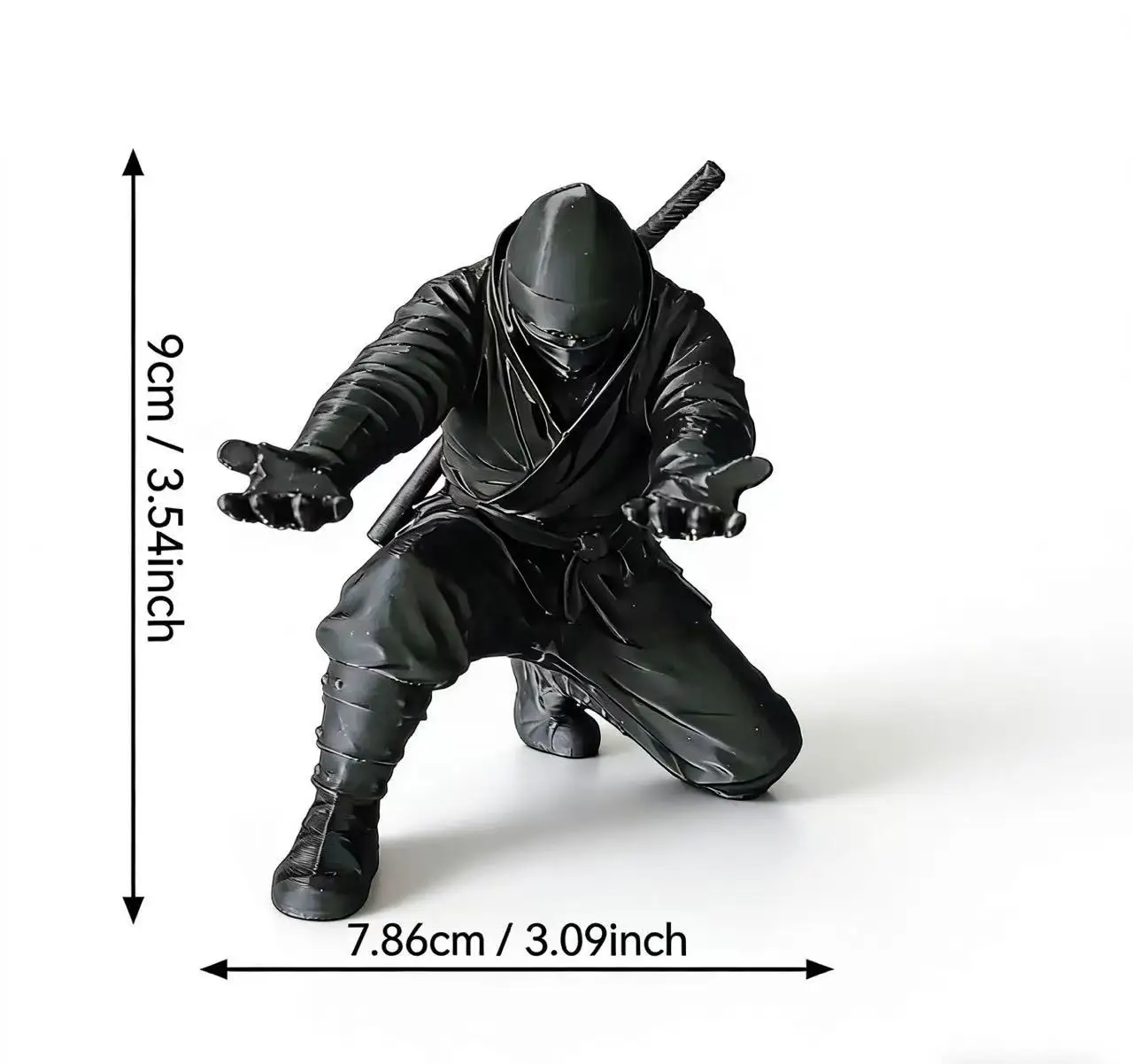 (9*7.8cm) 3D Printed Cool Organizer Ninja Pen Holder Miniature Pen Stand Creative Gift Ornament Modern Desktop Decoration