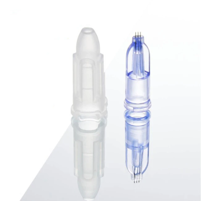 Sterile Nanosoft 34G Nano Needle 3 Pin 0.6mm 0.8mm 1.0mm 1.2mm 1.5mm Skin Rejuvenation Nano Soft Agujas Single Packaged