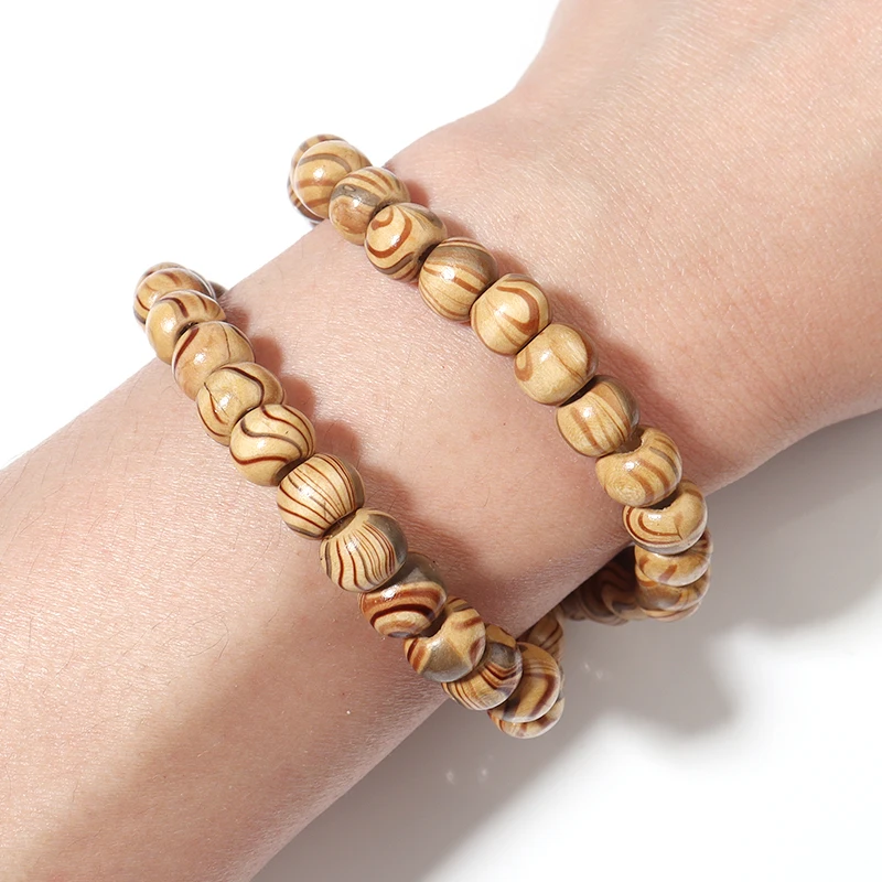 Louleur High Quality Vintage Natural Big Hole Wooden Beads For Necklace Bracelet Charms for Diy Jewelry Making Hair Accessories