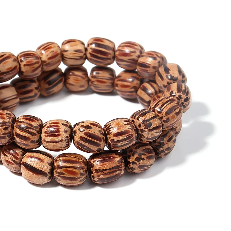 Louleur High Quality Vintage Natural Big Hole Wooden Beads For Necklace Bracelet Charms for Diy Jewelry Making Hair Accessories