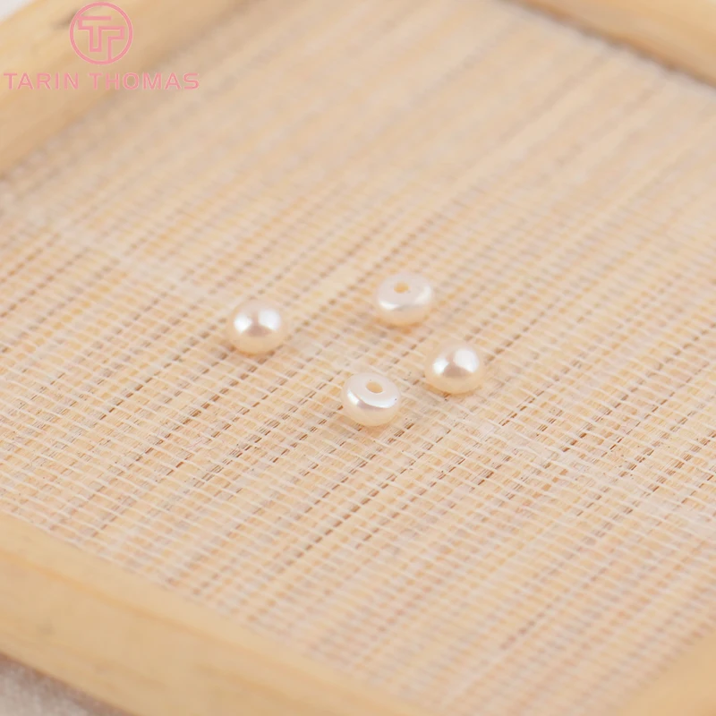 (3499)6PCS 3MM 4MM 5MM 6MM 7MM 8MM 9MM Natural Pearls with Half Hole Beads High Quality Jewelry Findings