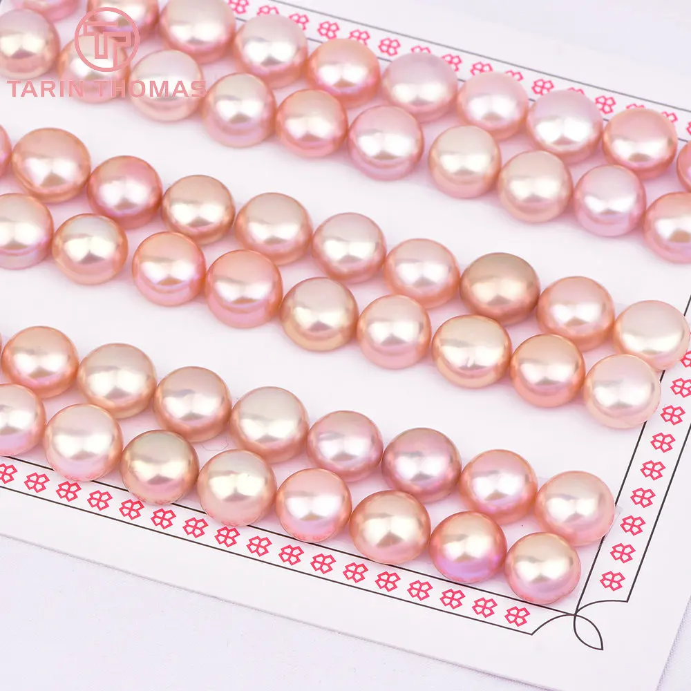 (3499)6PCS 3MM 4MM 5MM 6MM 7MM 8MM 9MM Natural Pearls with Half Hole Beads High Quality Jewelry Findings