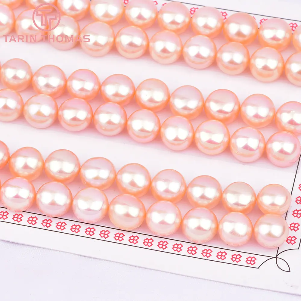 (3499)6PCS 3MM 4MM 5MM 6MM 7MM 8MM 9MM Natural Pearls with Half Hole Beads High Quality Jewelry Findings