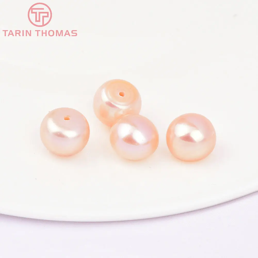 (3499)6PCS 3MM 4MM 5MM 6MM 7MM 8MM 9MM Natural Pearls with Half Hole Beads High Quality Jewelry Findings