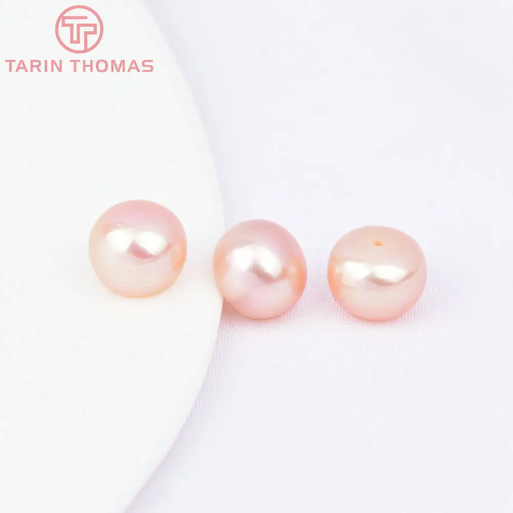 (3499)6PCS 3MM 4MM 5MM 6MM 7MM 8MM 9MM Natural Pearls with Half Hole Beads High Quality Jewelry Findings