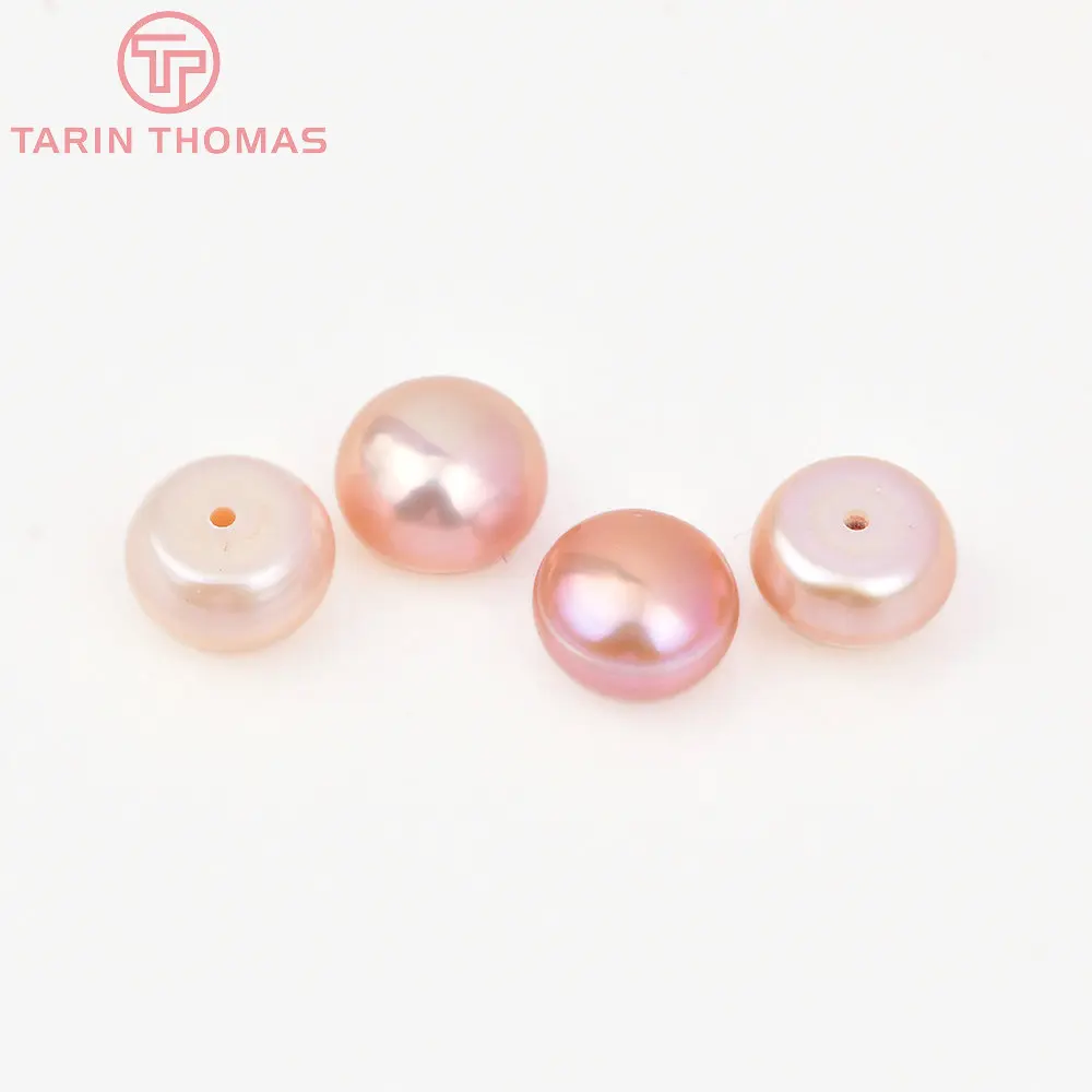 (3499)6PCS 3MM 4MM 5MM 6MM 7MM 8MM 9MM Natural Pearls with Half Hole Beads High Quality Jewelry Findings